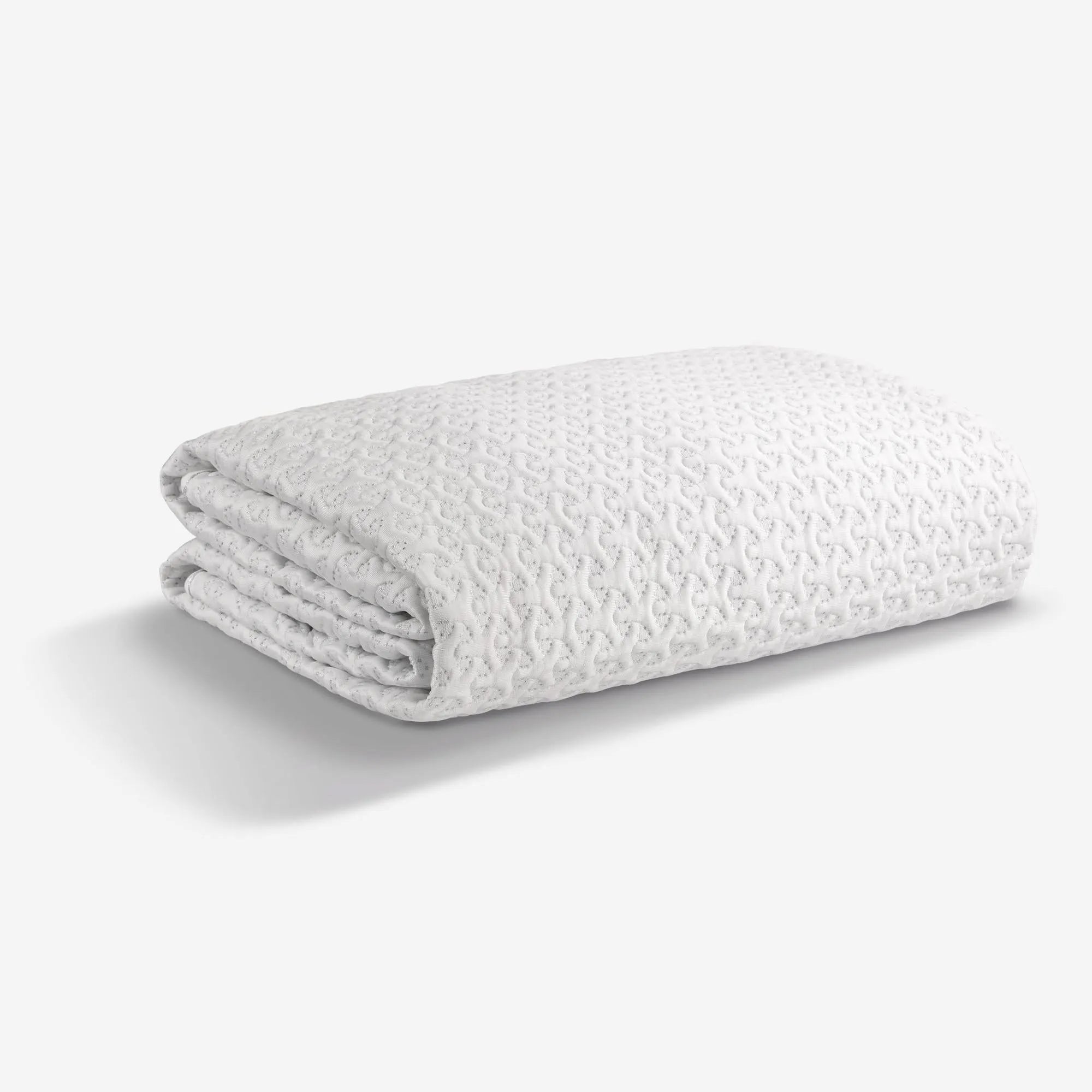 White Bedgear Ver-Tex™ Performance® Mattress Protector, folded, showing its textured, instant-cooling fabric.