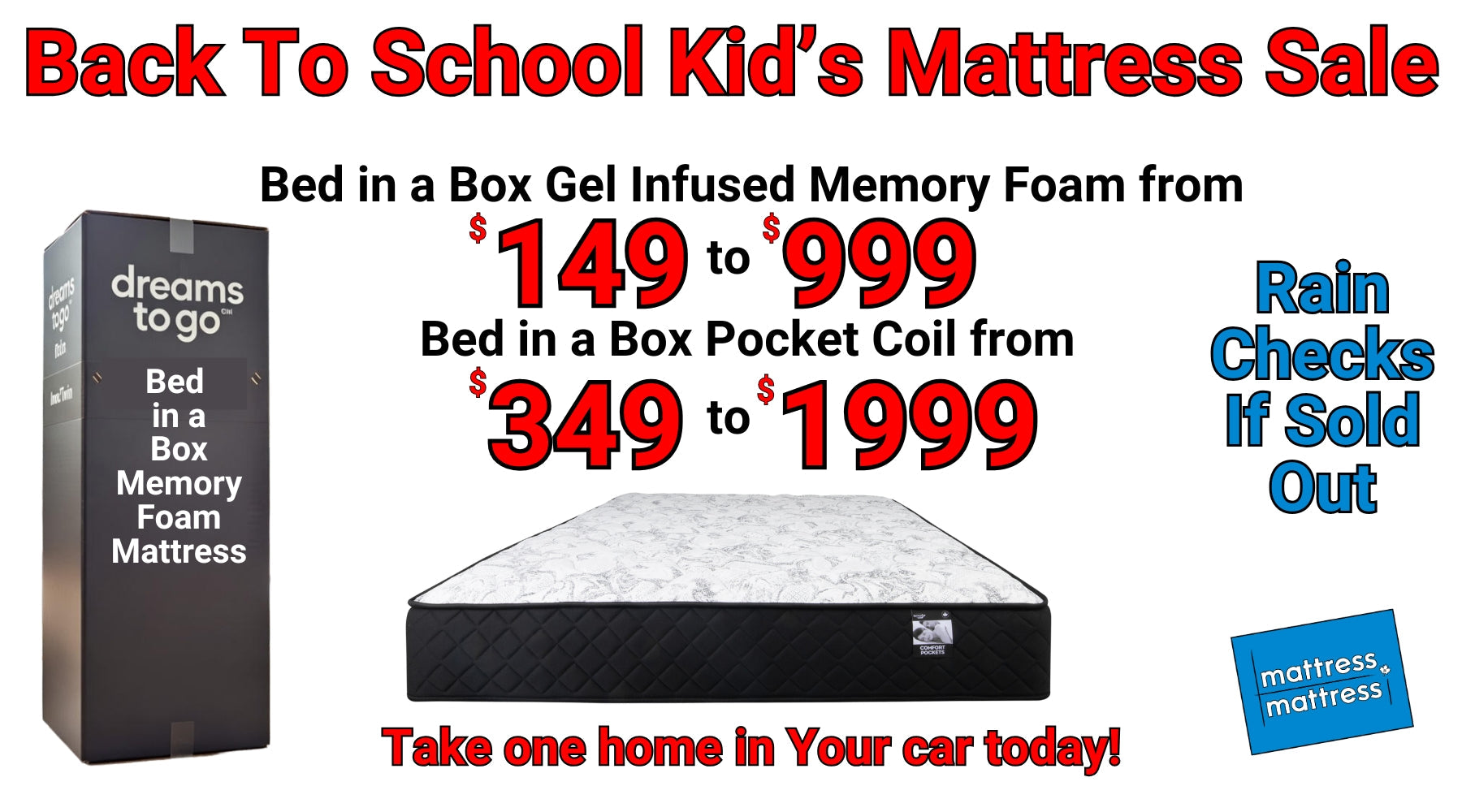 Back to School Kids Mattress Sale