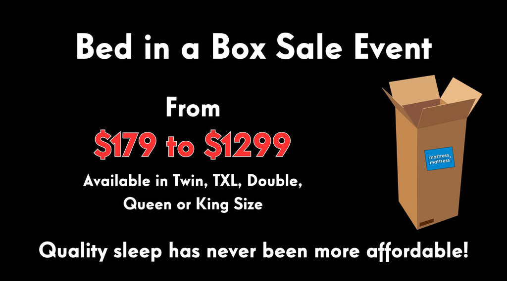 Bed in a Box Sale Event