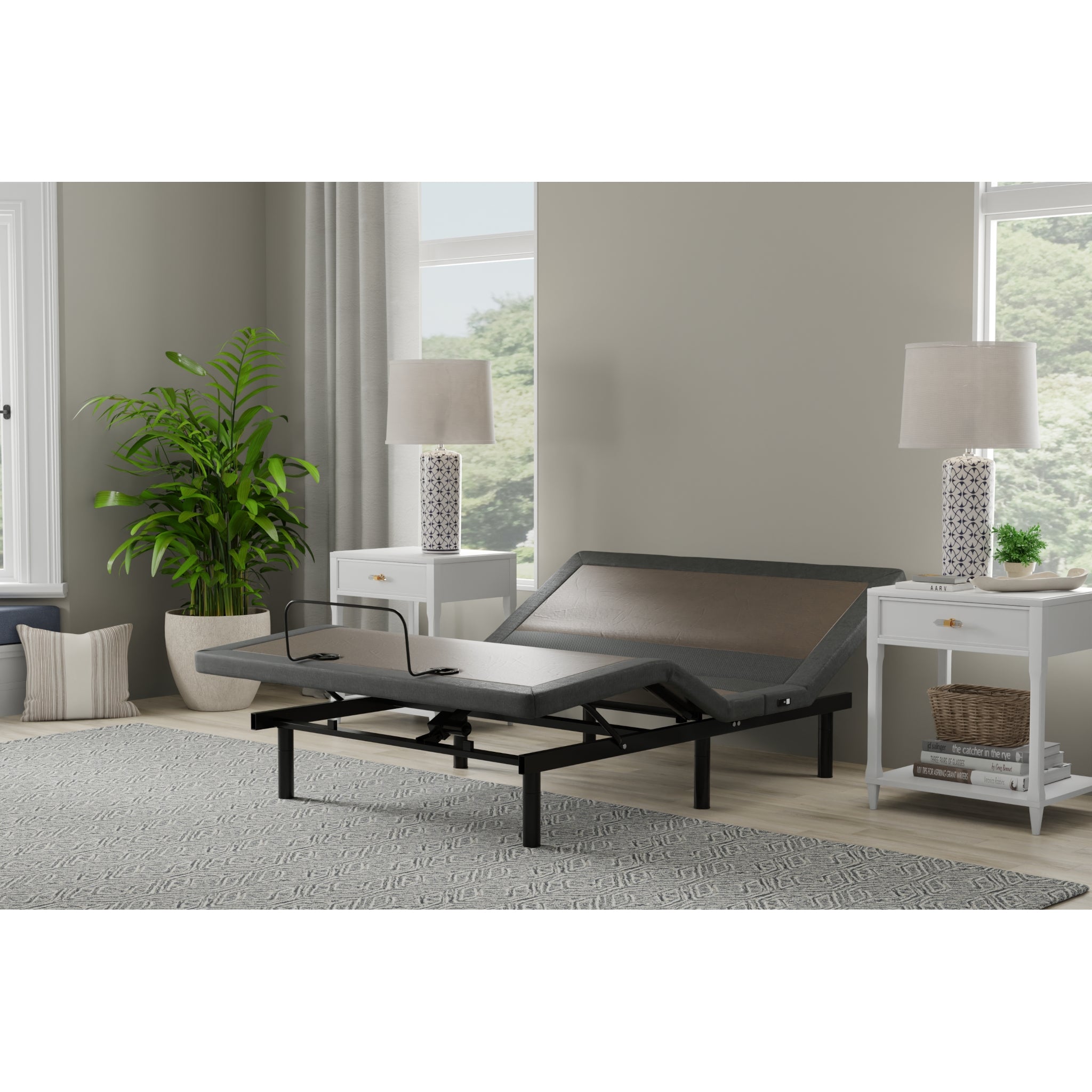 Classic Brands Adjustable Comfort Adjustable Bed Base with Massage,  Wireless Remote and USB Ports, Twin XL : : Home