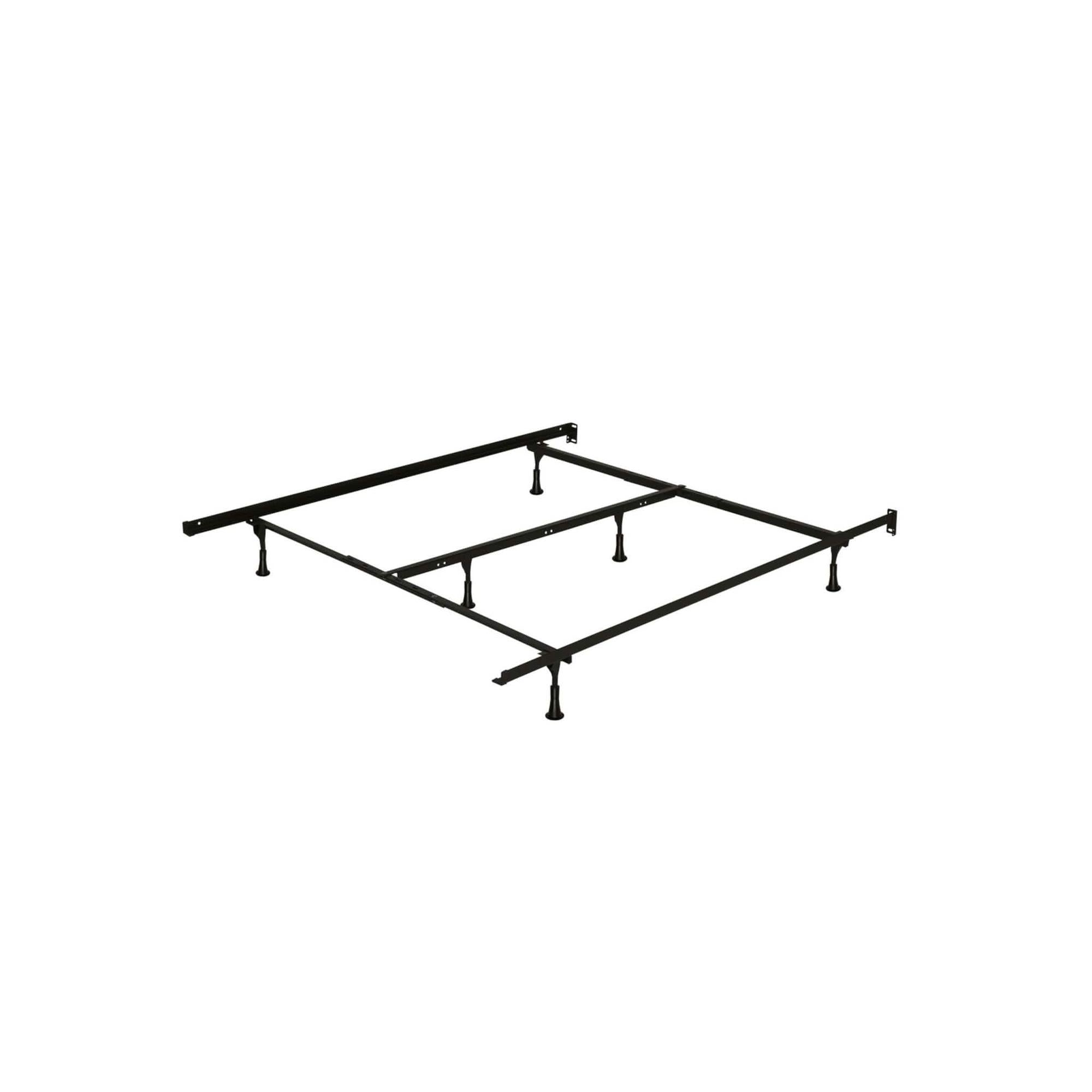 Traditional Queen Metal Bed Frame with Glides