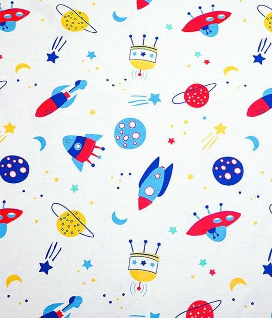 Hush Kids Weighted Blanket Material Spaceship