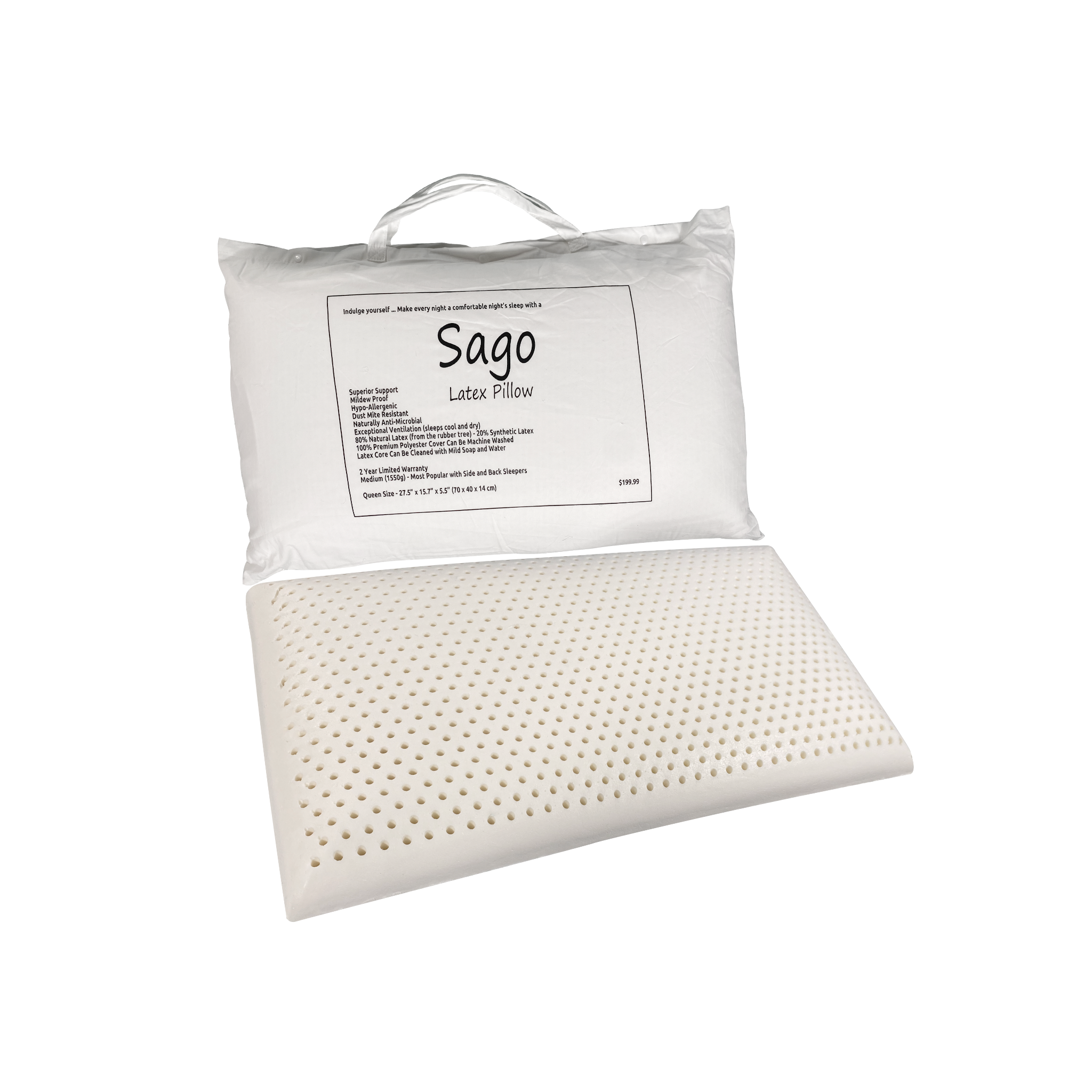 Dreams To Go Sago Latex Pillow