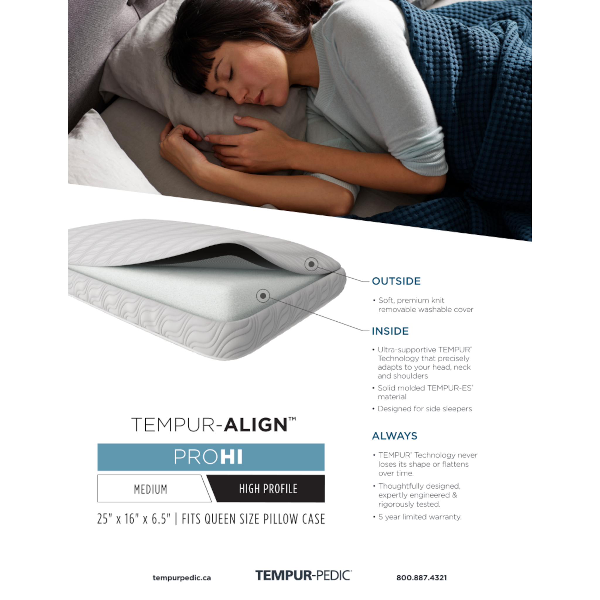 Tempur-Pedic ProHi Pillow